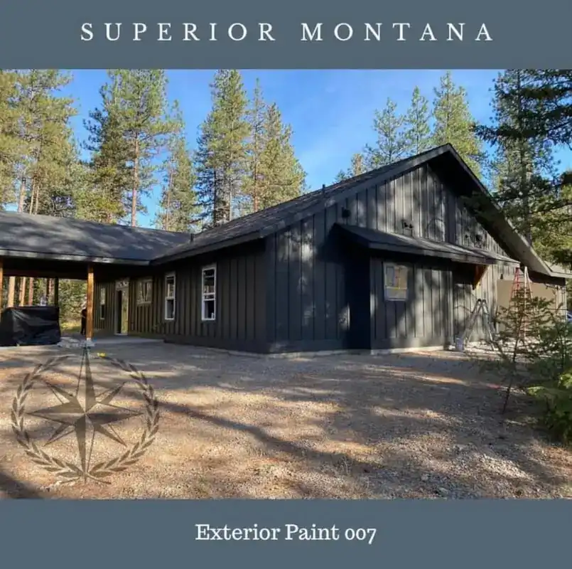The Superior, Montana exterior repaint in progress