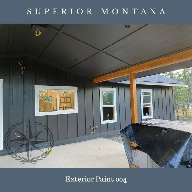 The covered entry in the new colour