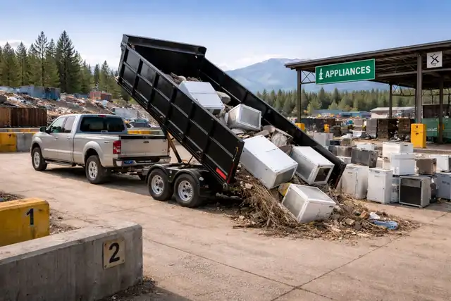 Dump trailer unloading appliances